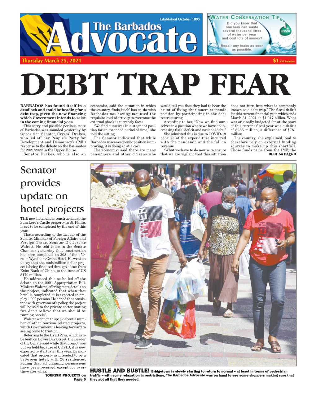 Barbados Advocate Was on Hand to See Some Shoppers Making Sure That Page 5 They Got All That They Needed