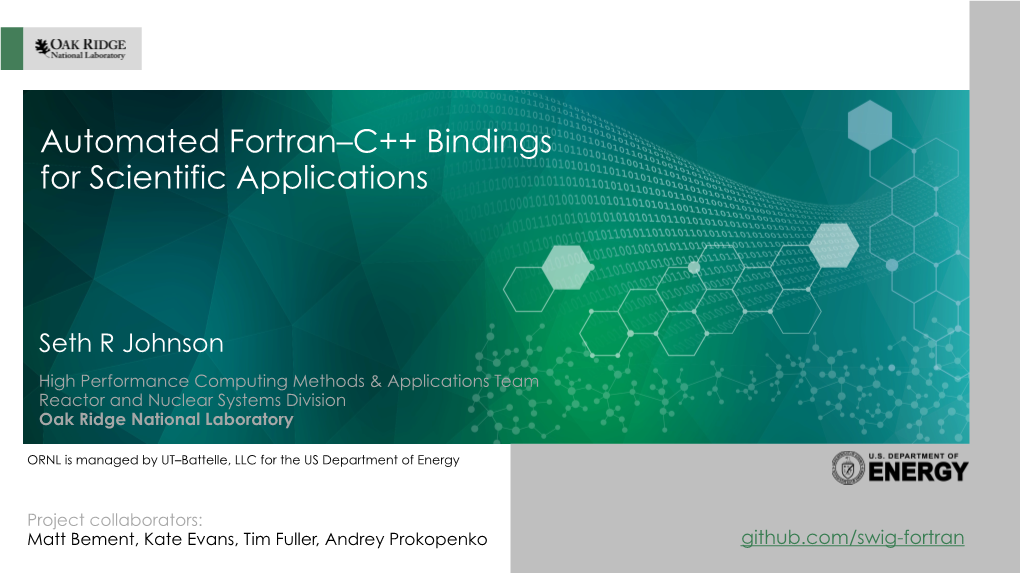 Automated Fortran–C++ Bindings for Scientific Applications