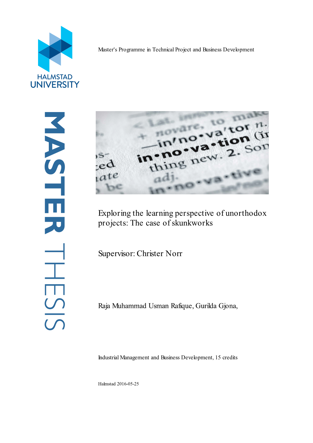 MASTER THESIS Abstract