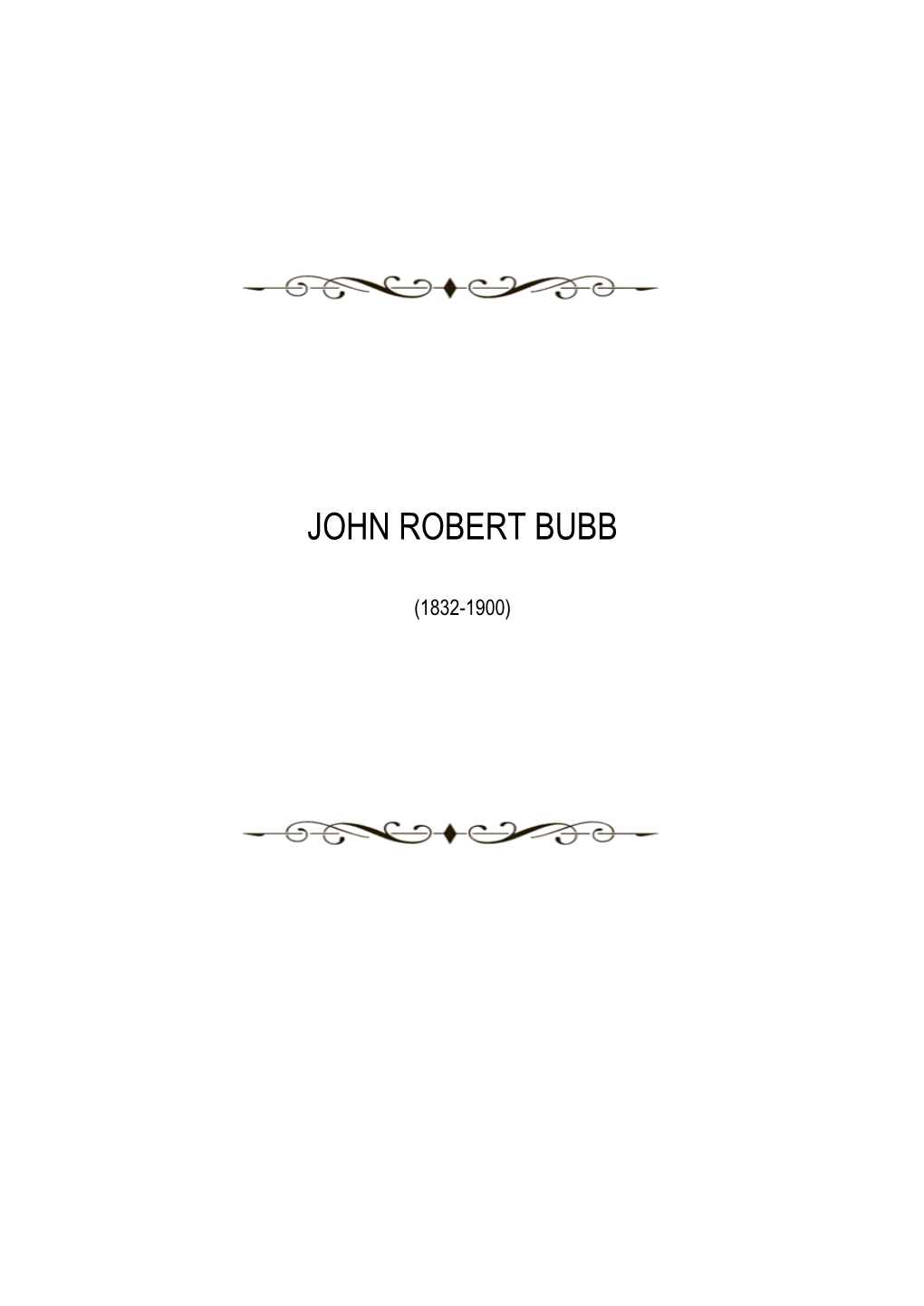 John Robert Bubb