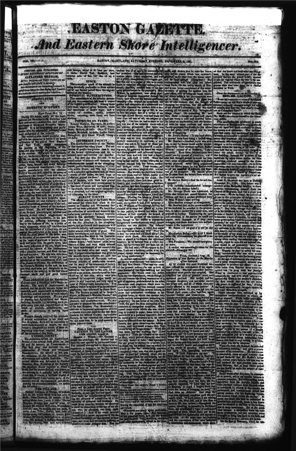 Easton Gazette, and Eastern Shore Intelligencer 11-1821