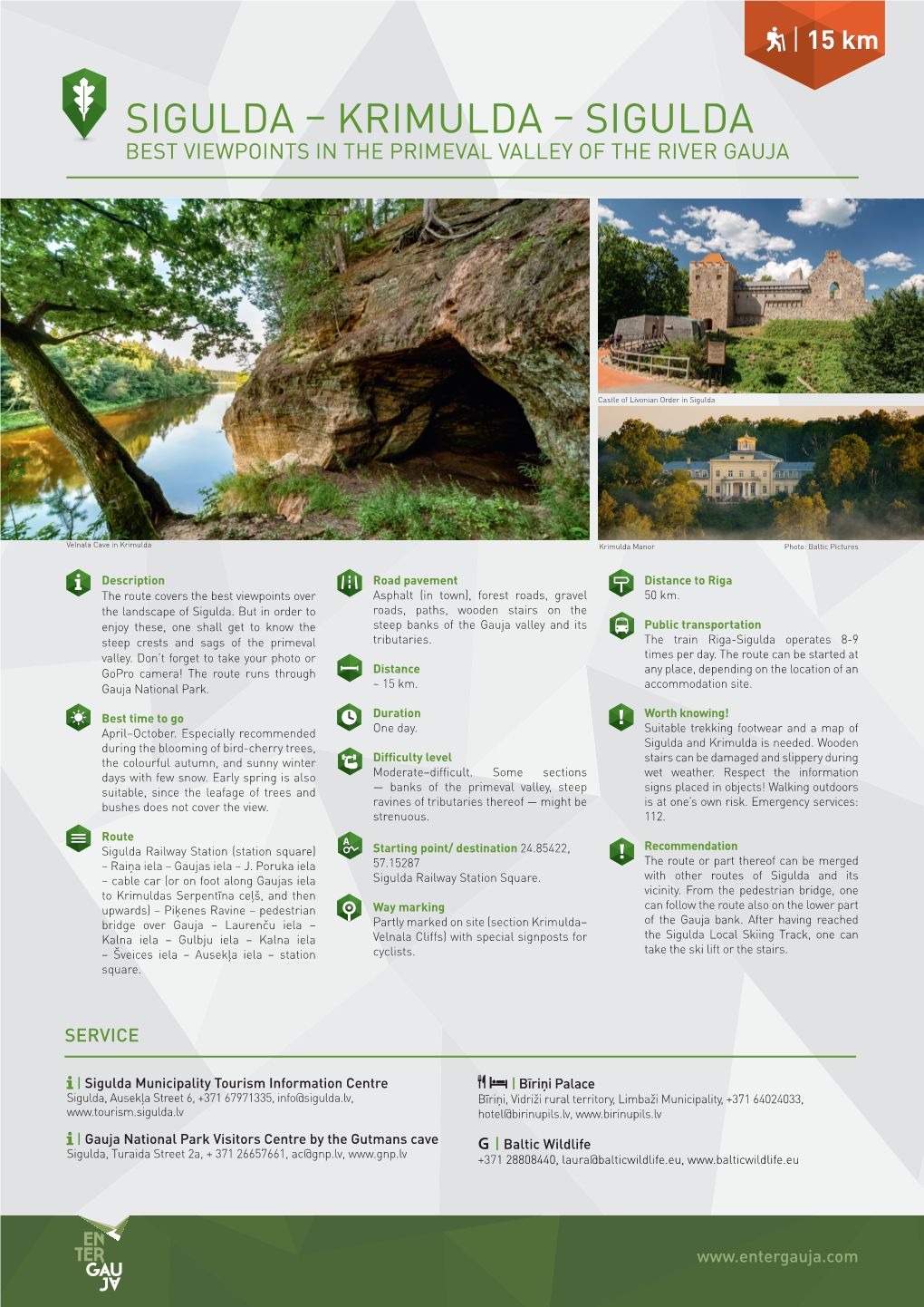 Sigulda – Krimulda – Sigulda Best Viewpoints in the Primeval Valley of the River Gauja