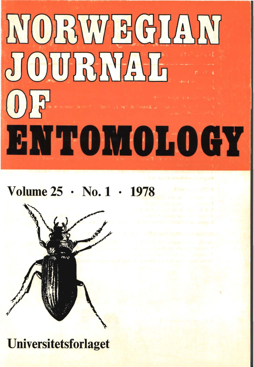 SZ Amnioa Norwegian Journal of Entomology Norsk Entomolgisk Tidskrift