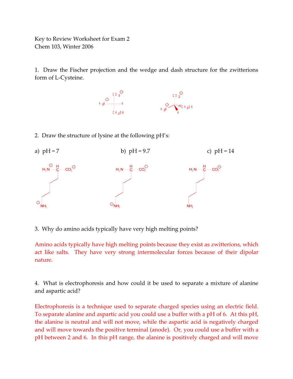 Review Worksheet for Exam 1