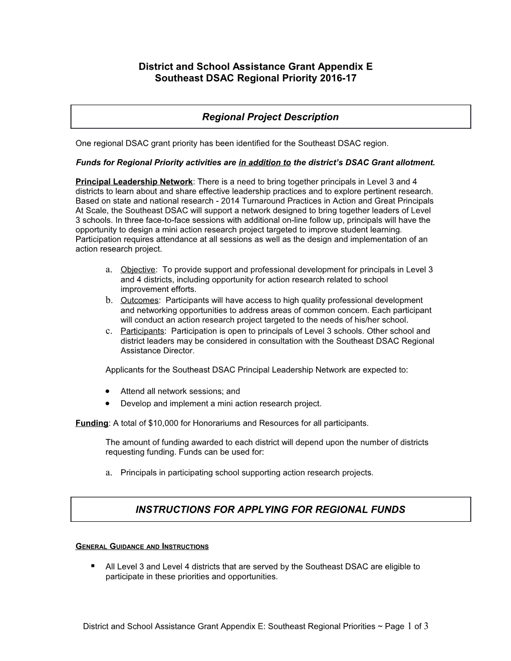 FY2017 Fund Code 323B 220E District and School Assistance Grant Appendix E