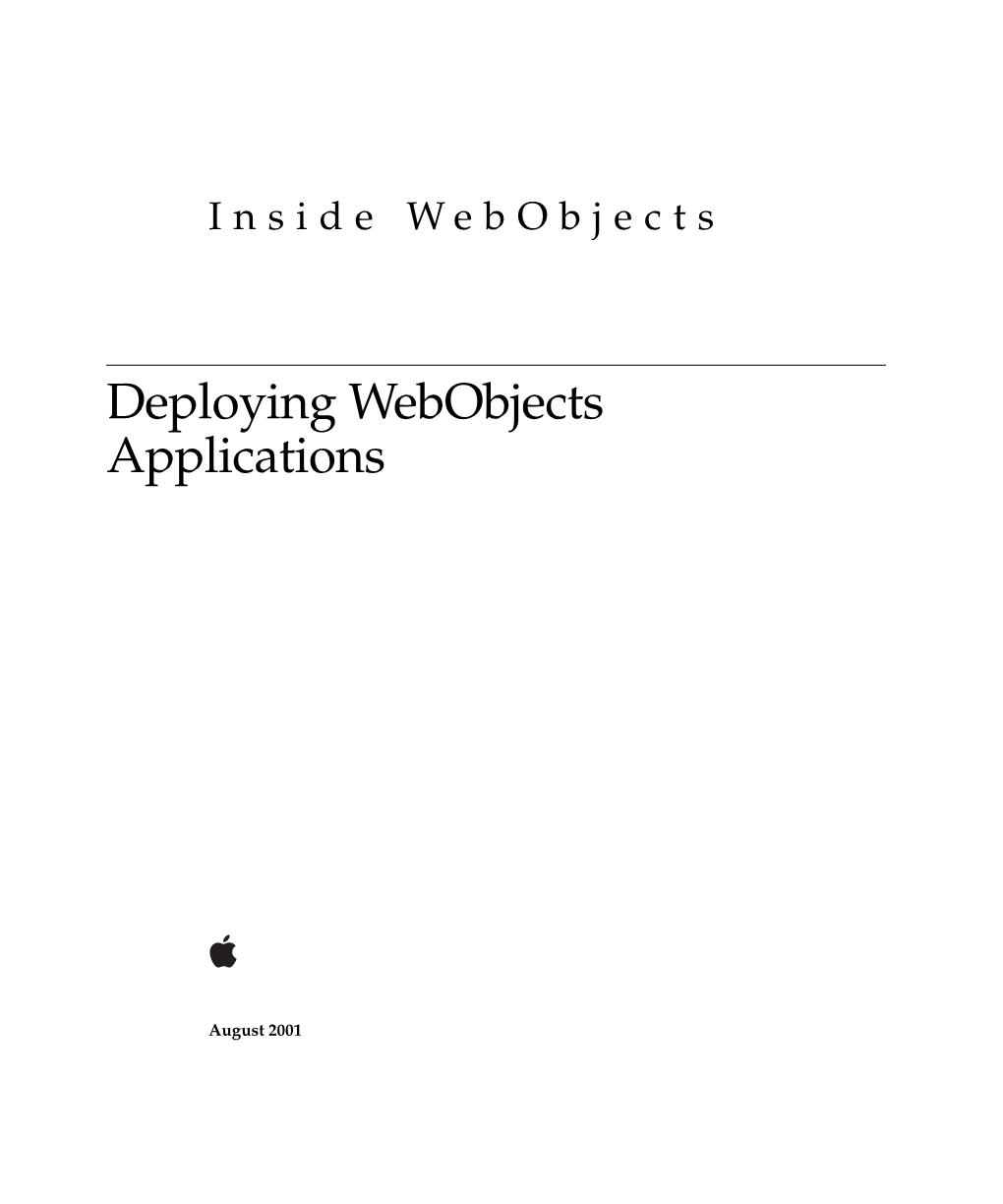 Deploying Webobjects Applications