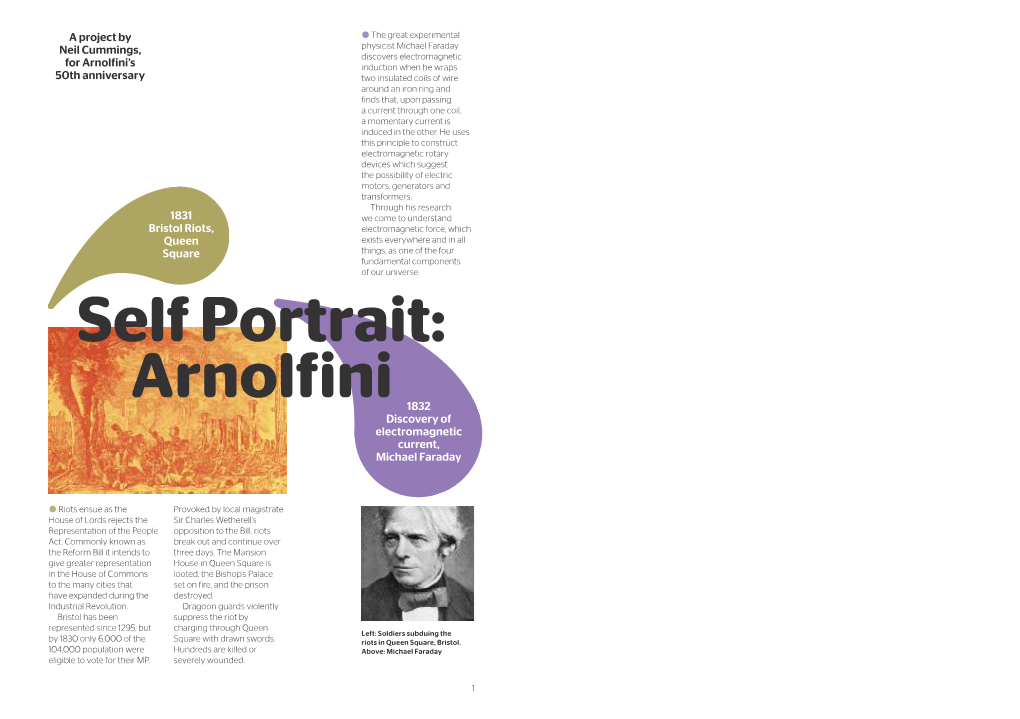 Self Portrait: Arnolfini 1832 Discovery of Electromagnetic Current, Michael Faraday