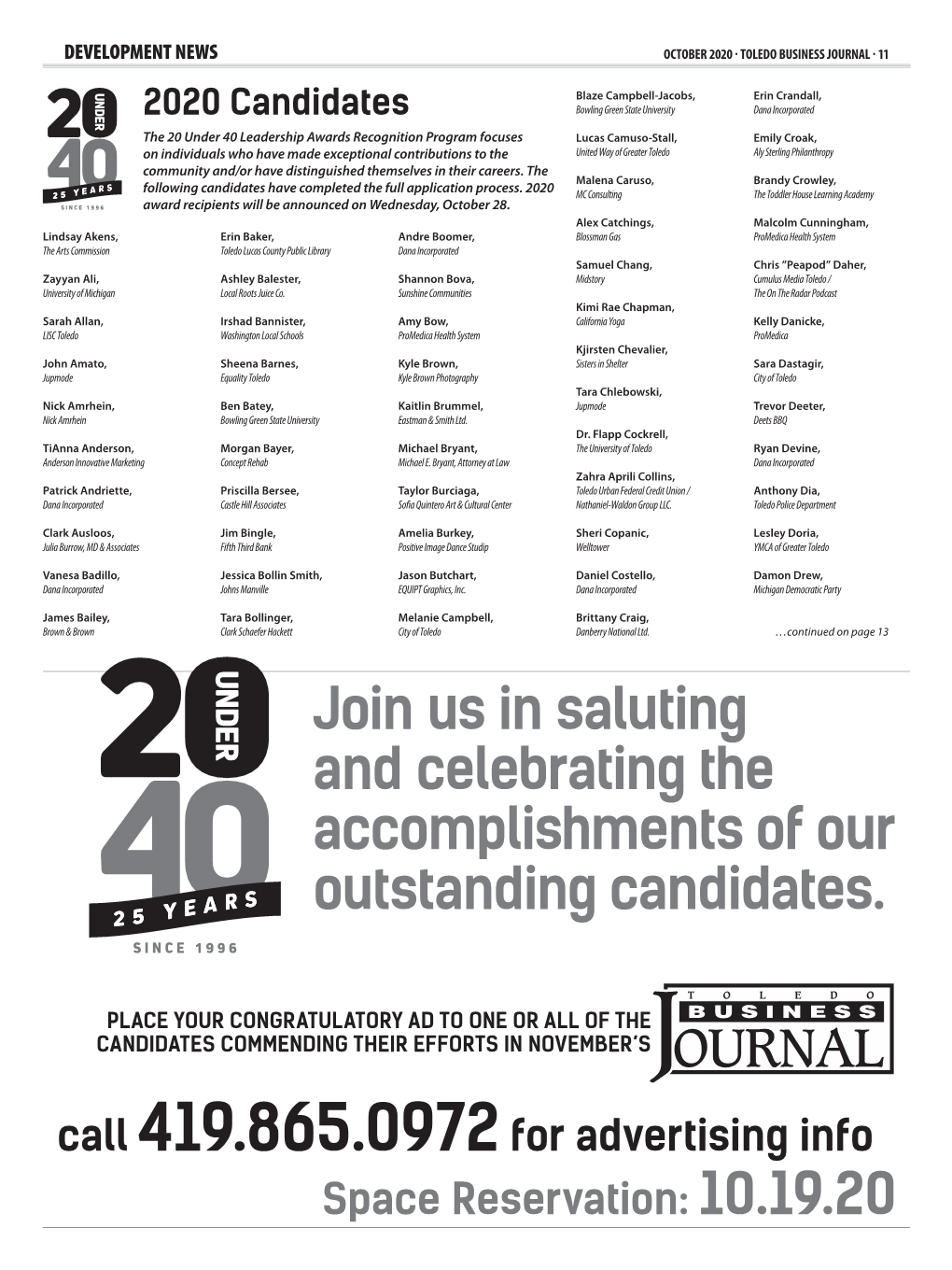 Join Us in Saluting and Celebrating the Accomplishments of Our Outstanding Candidates