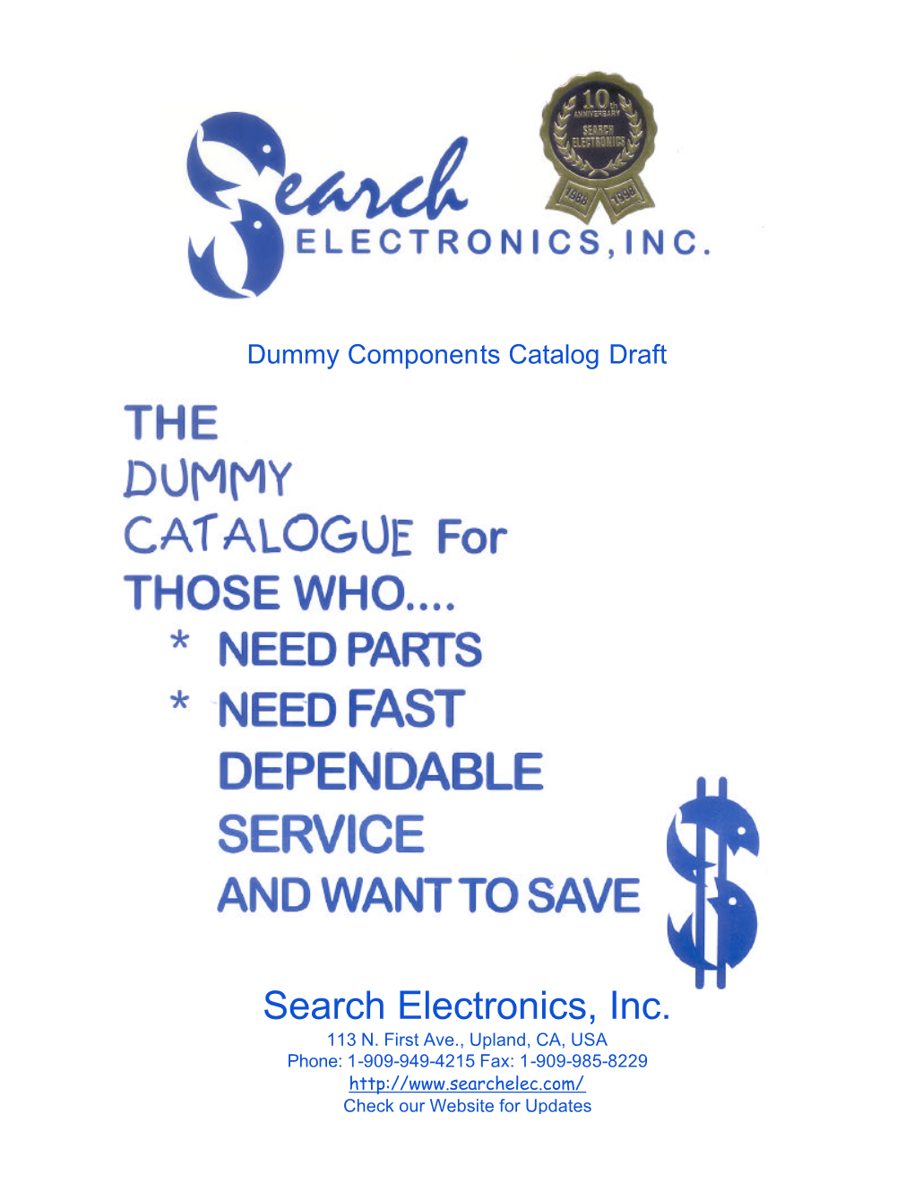 Search Electronics Dummy Components Catalog