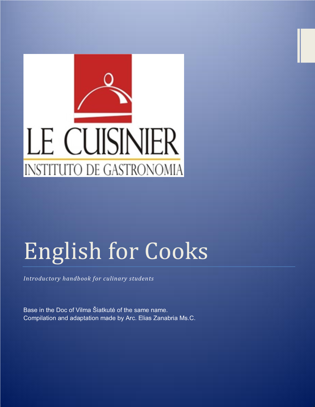 English for Cooks