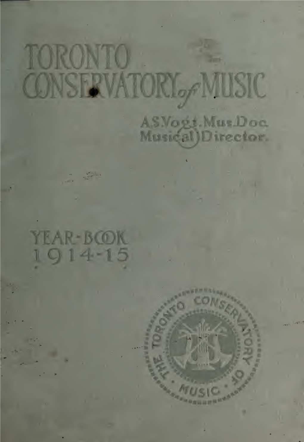 Toronto Conservatory of Music Year Book