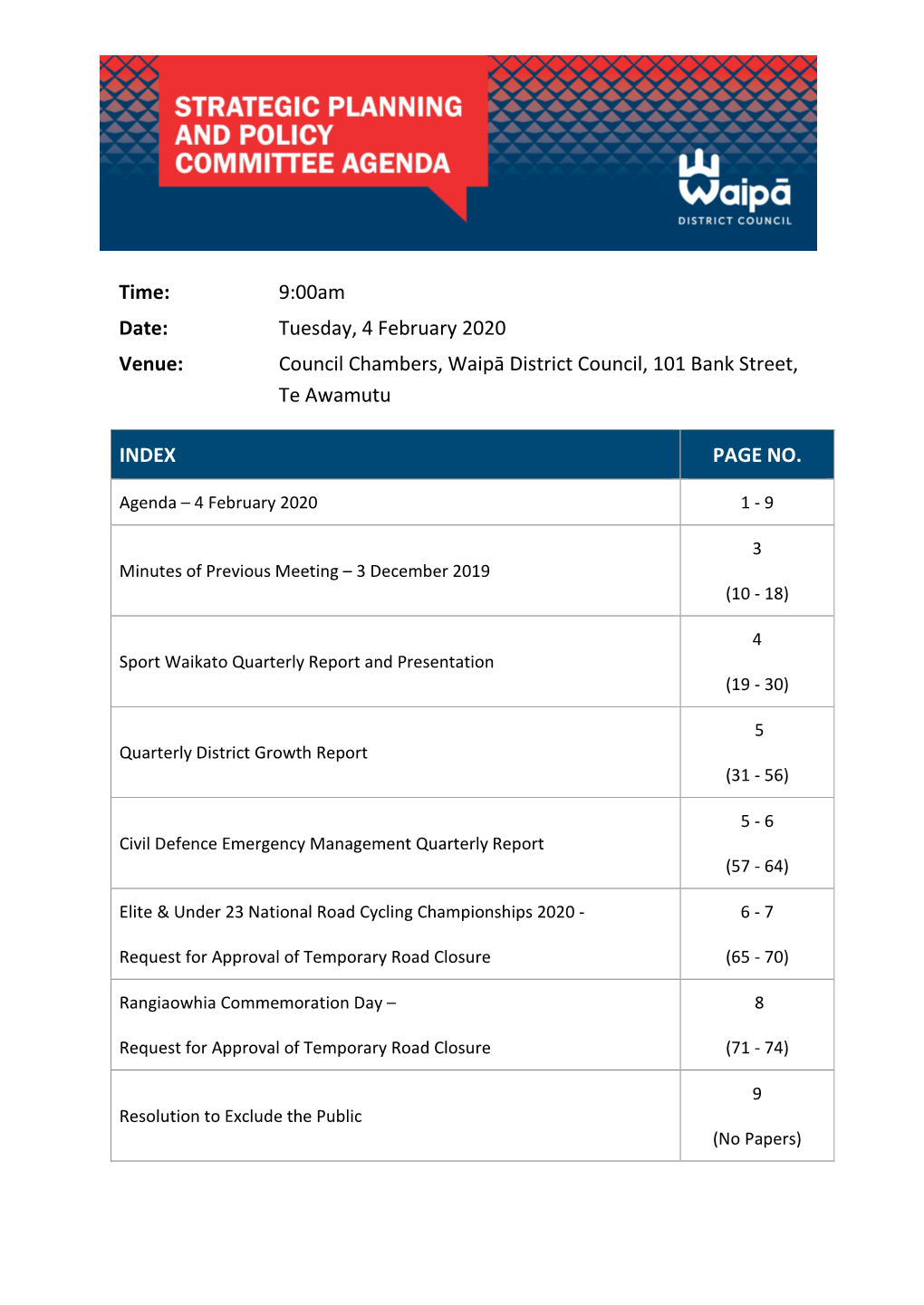 Strategic Planning & Policy