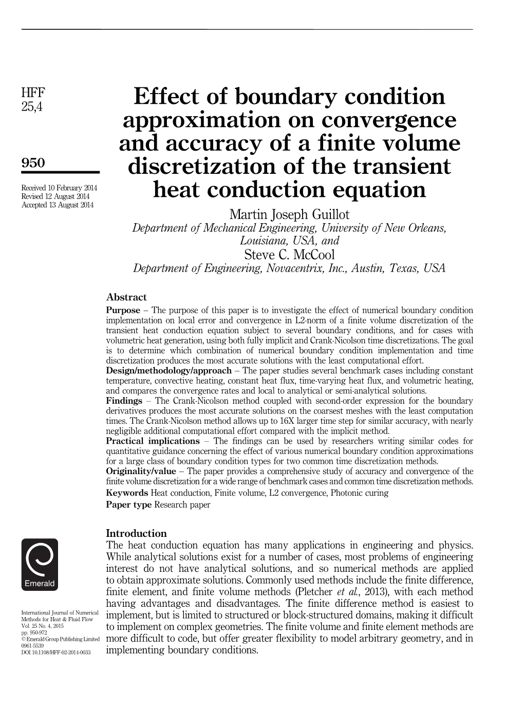 Effect of Boundary Condition Approximation On