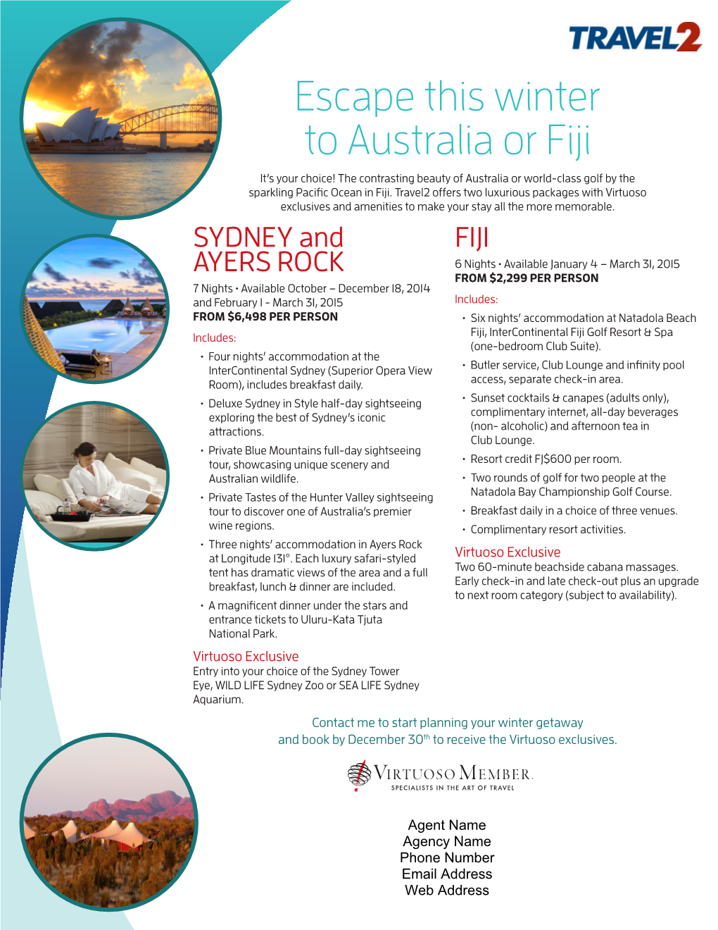 Escape This Winter to Australia Or Fiji