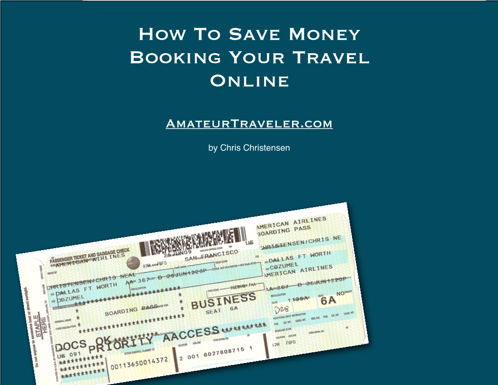 Booking Your Travel.Pages