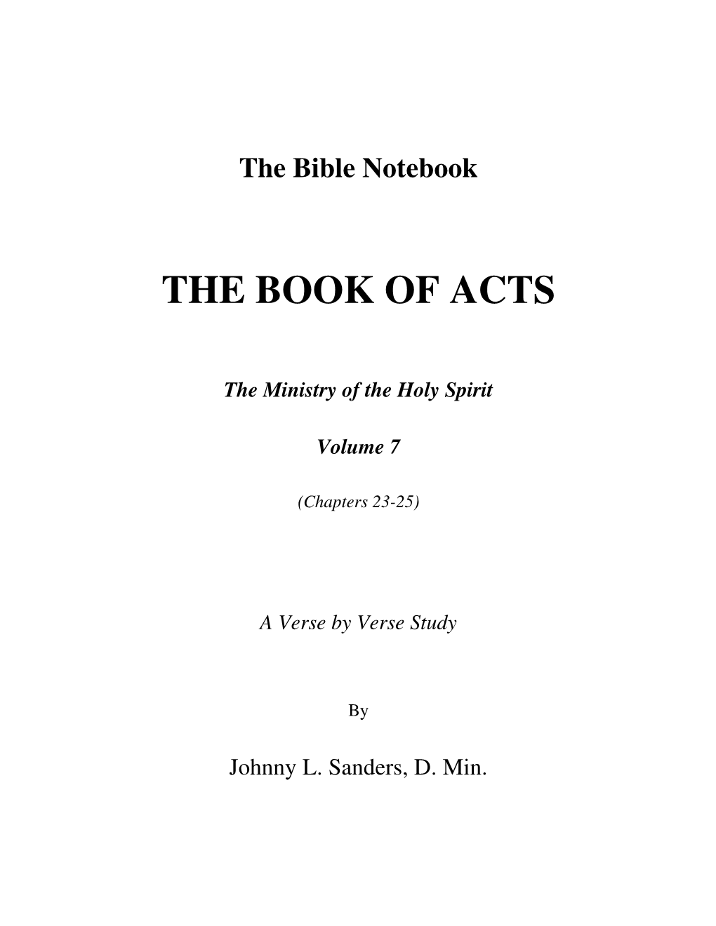 The Book of Acts