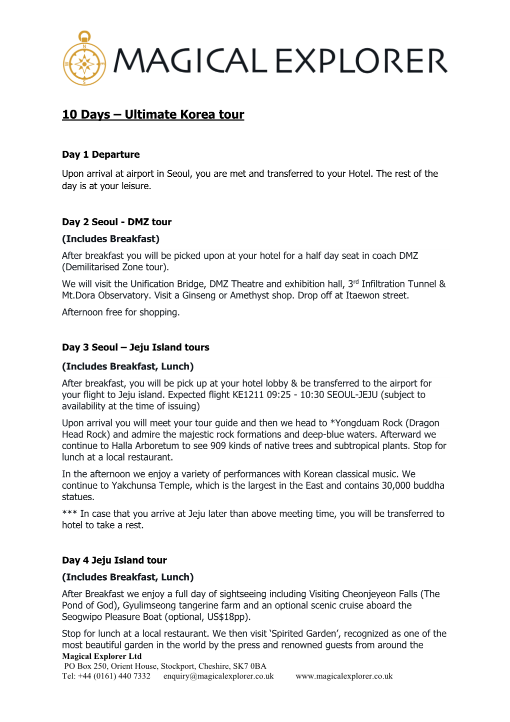 Download Itinerary