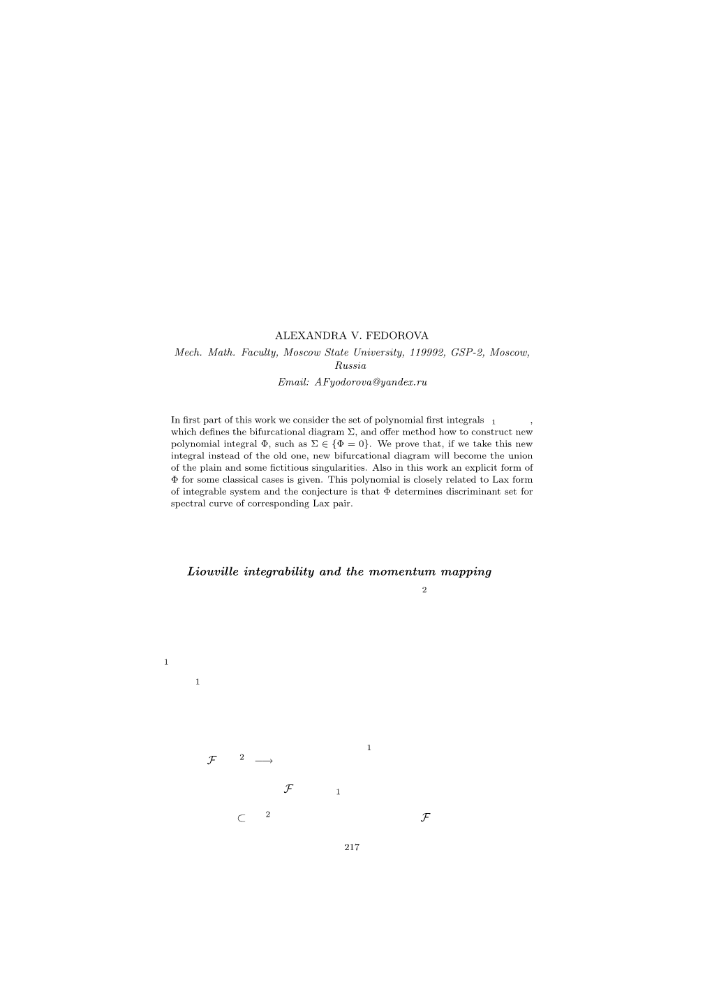 Bifurcational Diagram and Discriminant of Completely Integrable System