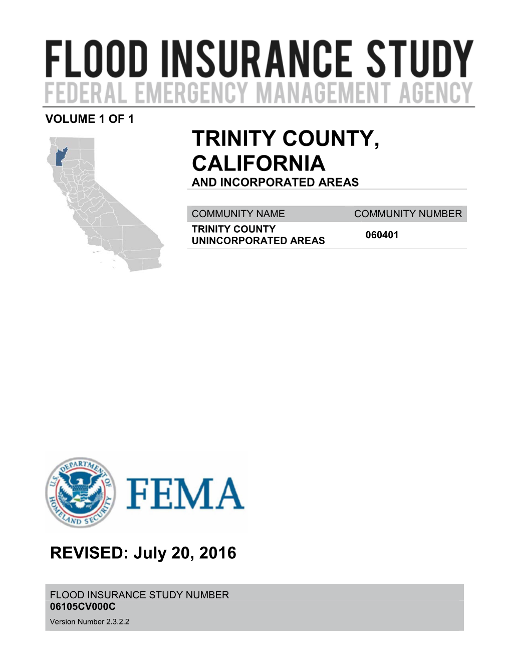 Trinity County, California and Incorporated Areas