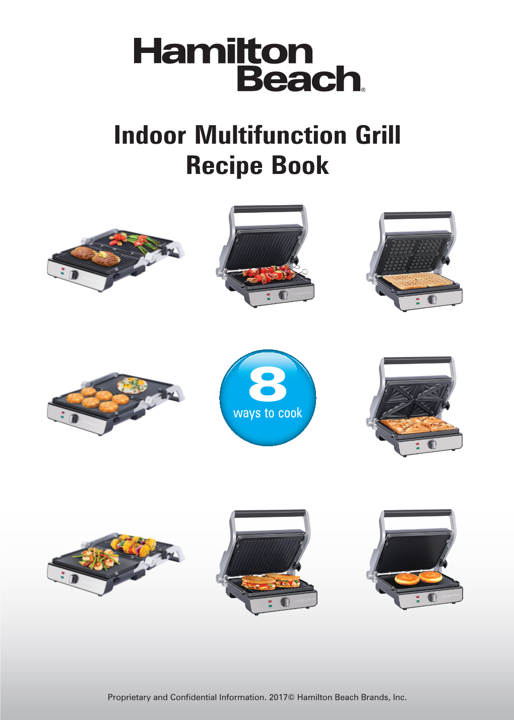 Indoor Multifunction Grill Recipe Book