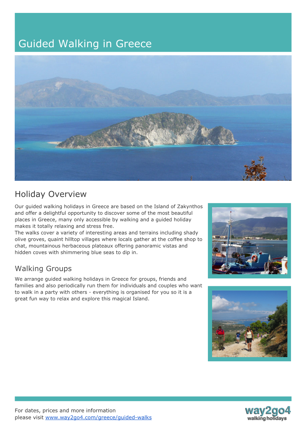 Guided Walking in Greece Brochure