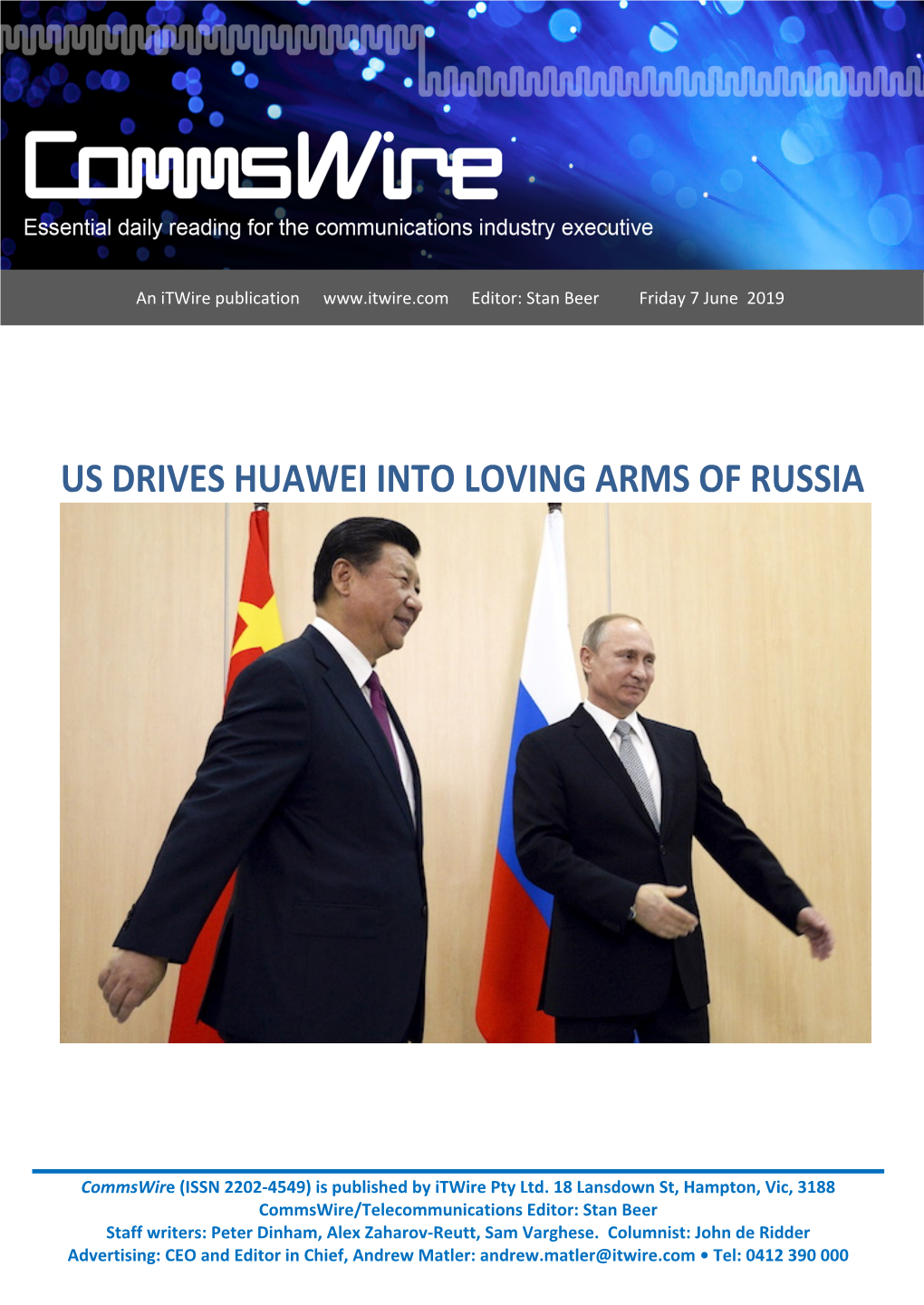 Us Drives Huawei Into Loving Arms of Russia