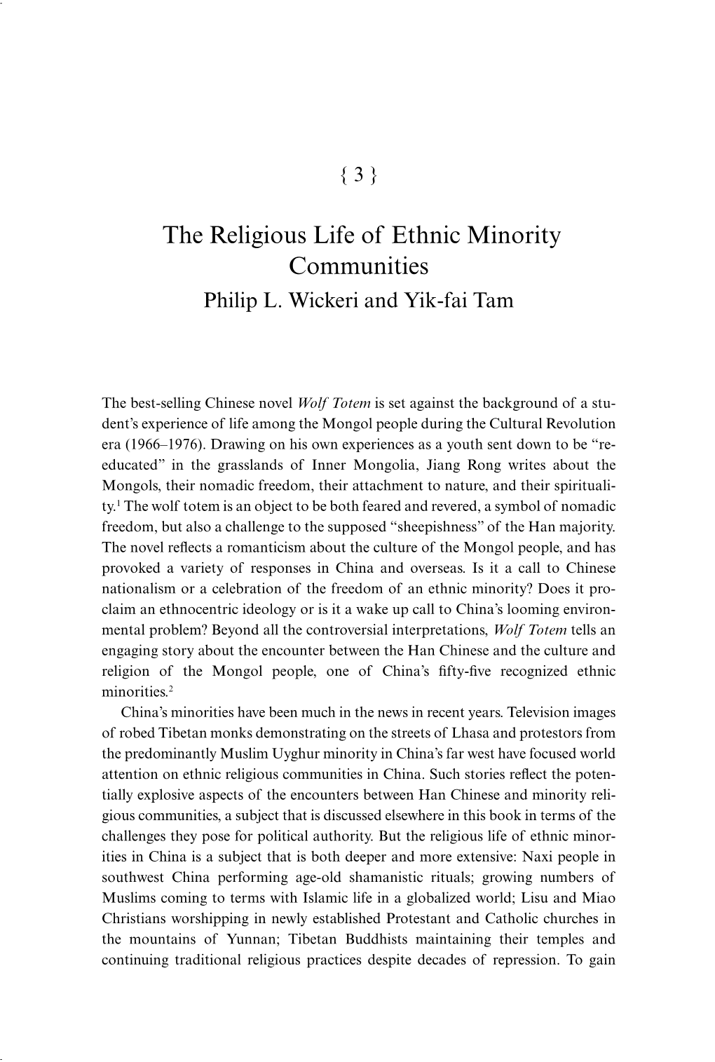 The Religious Life of Ethnic Minority Communities P Hilip L
