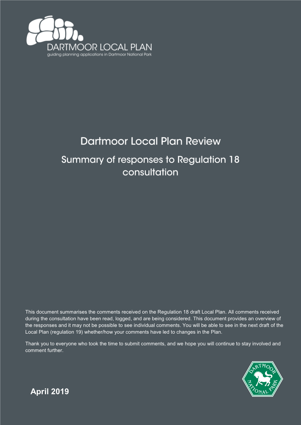 Local Plan Reg. 18 Consultation Summary