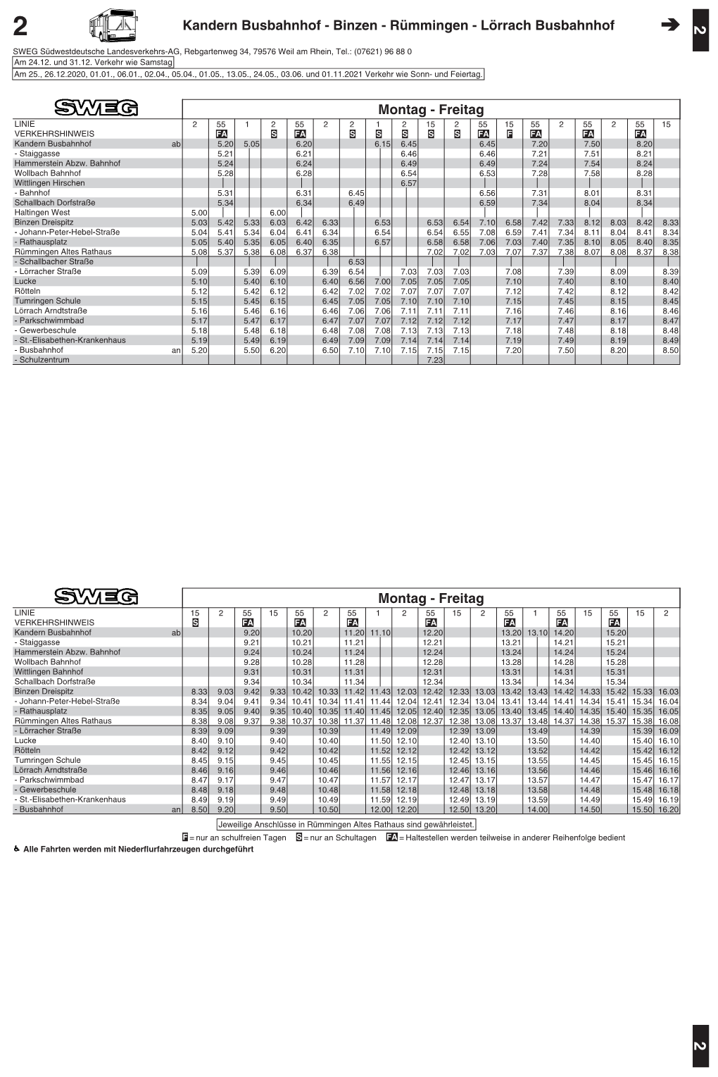 RVL Fahrplan 2021