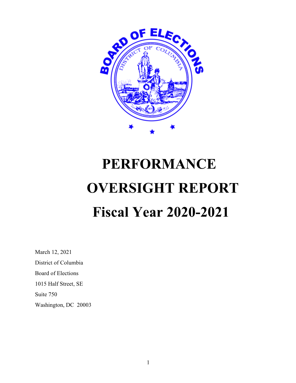 Performance Oversight Responses
