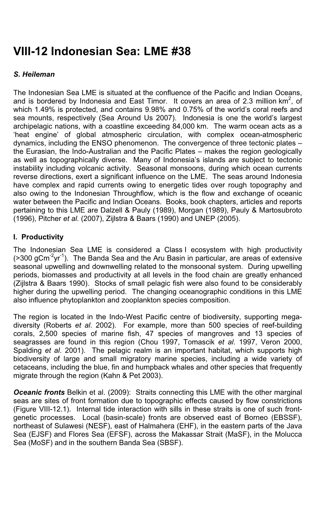 VIII-12 Indonesian Sea: LME #38