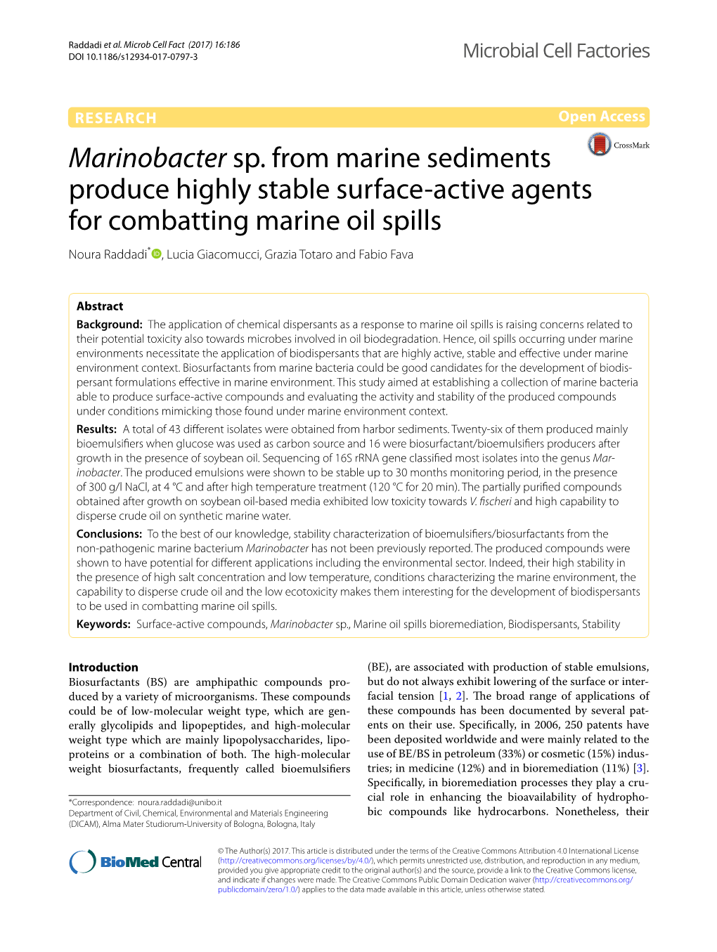 Marinobacter Sp. from Marine Sediments Produce Highly Stable