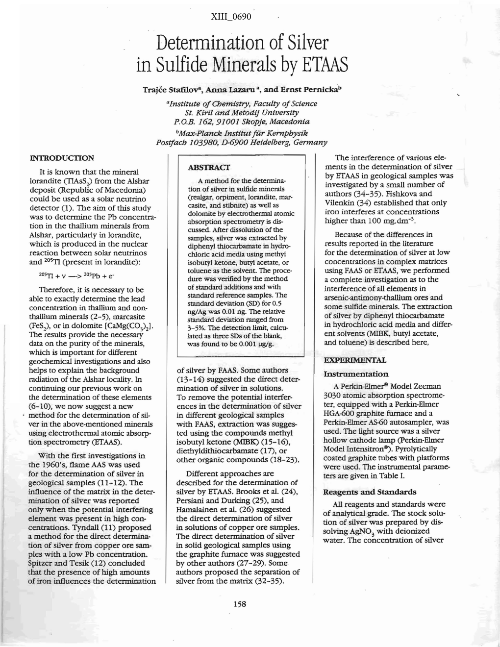 Determination of Silver in Sulfide Minerals by ETMS