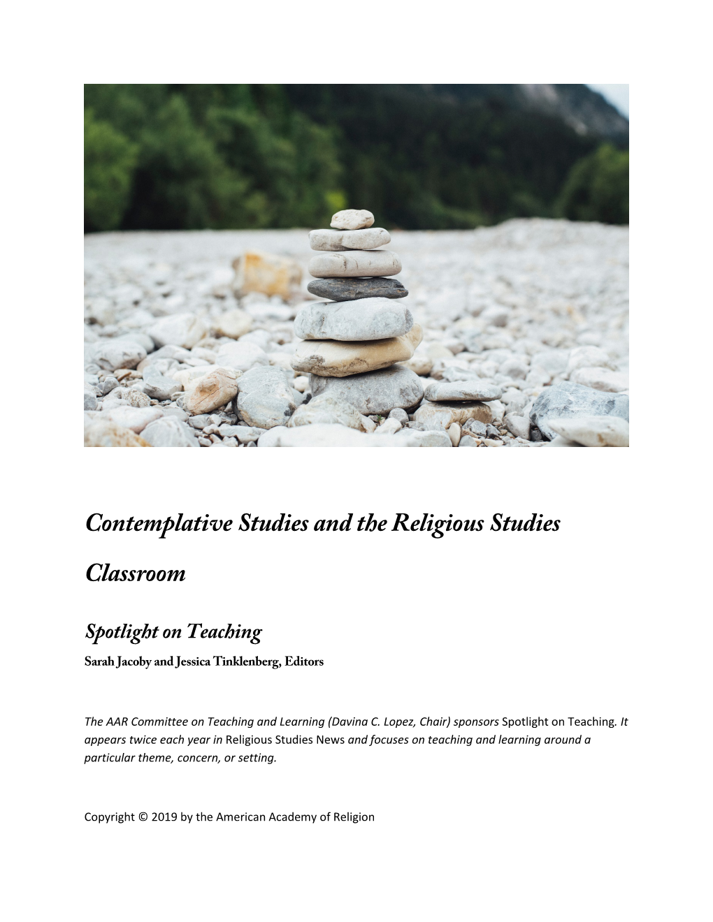 Contemplative Studies and the Religious Studies Classroom