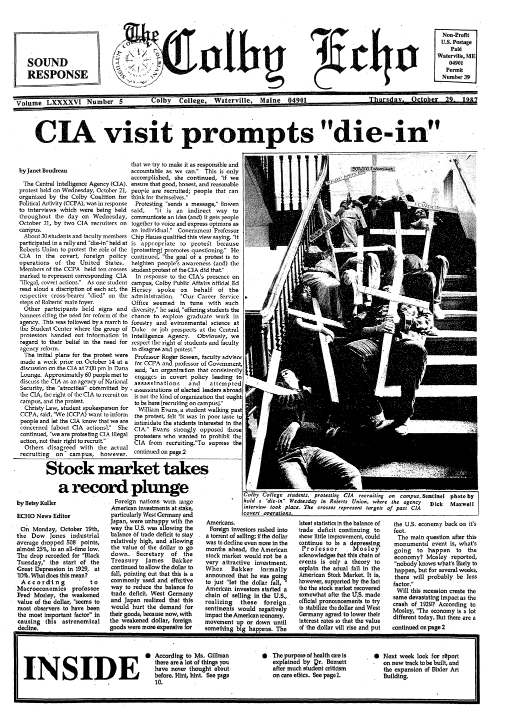 CIA Visit Prompts Die-In