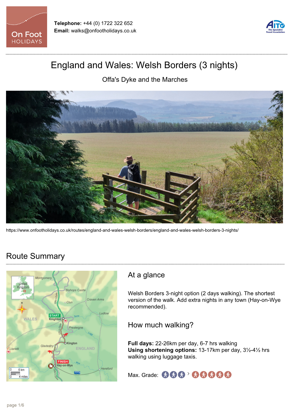 Welsh Borders (3 Nights) Offa's Dyke and the Marches
