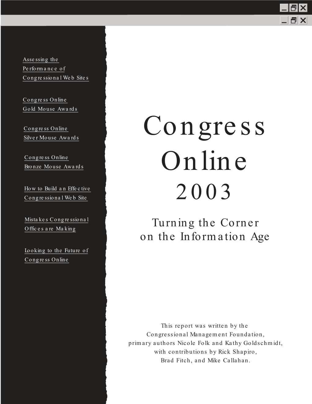 Congress Online 2003