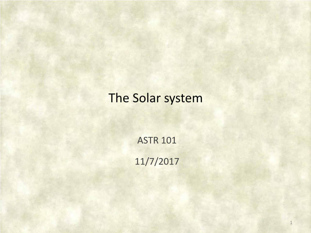 The Solar System