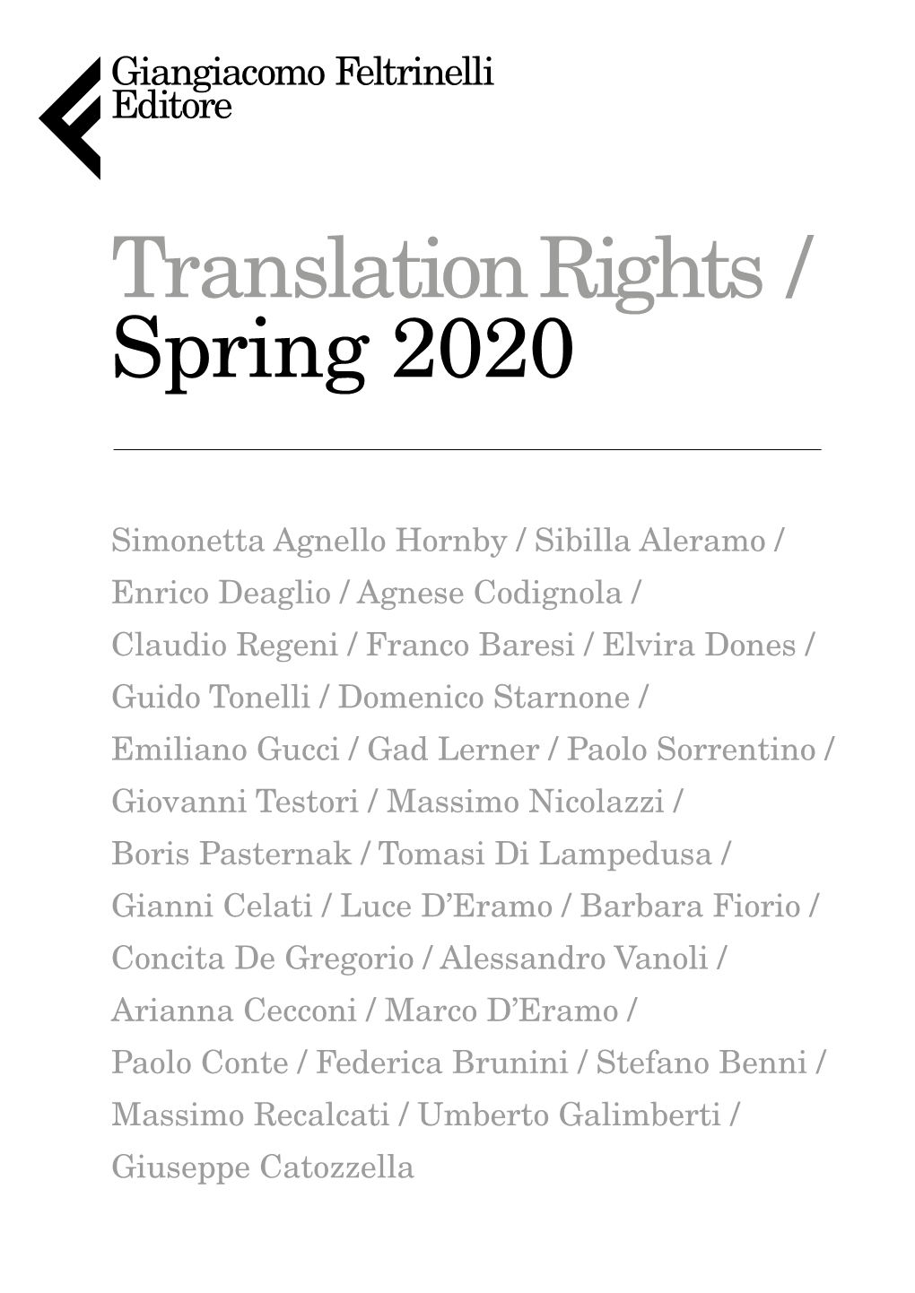 Spring 2020 Rights Guide