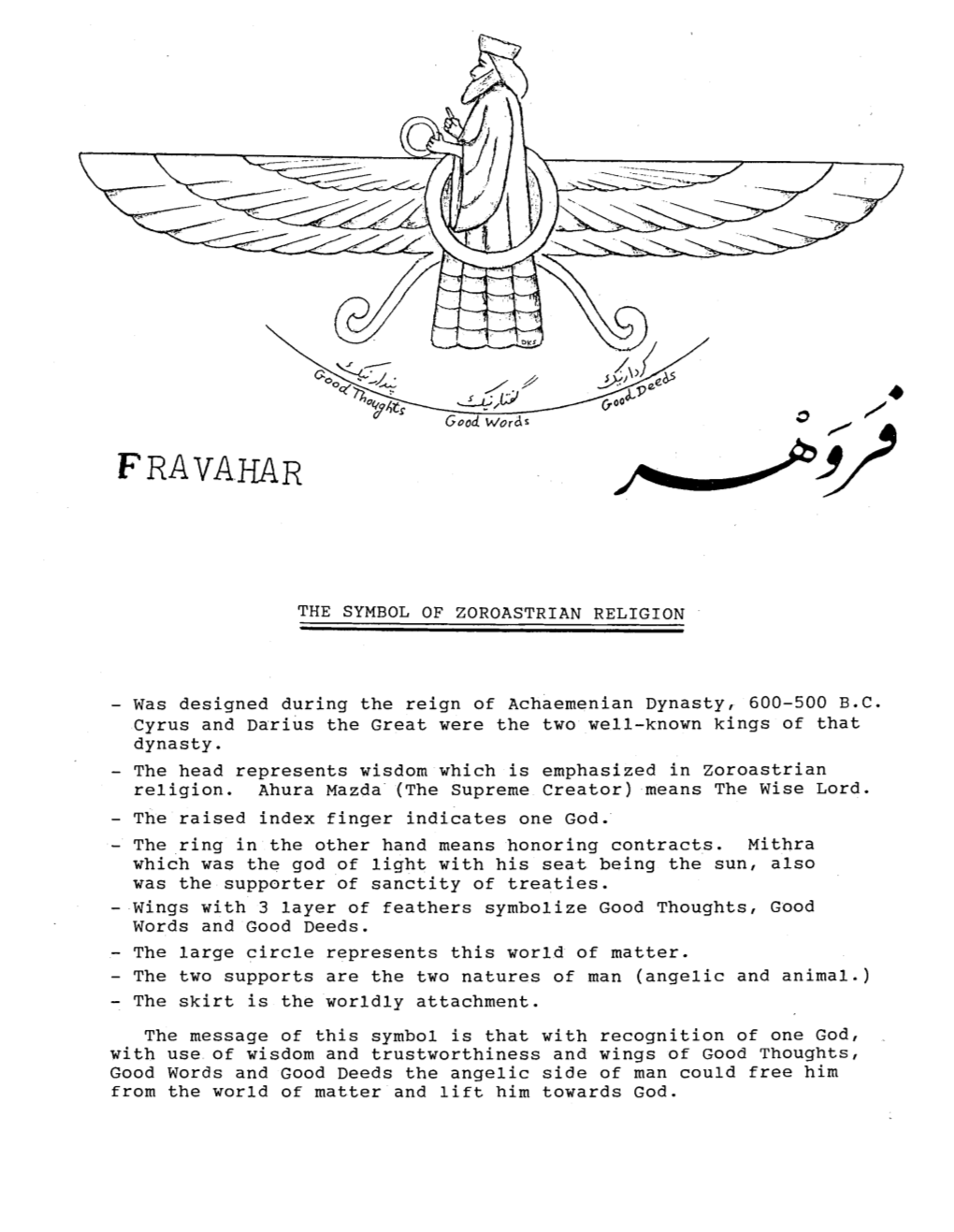 The Symbol of Zoroastrian Religion