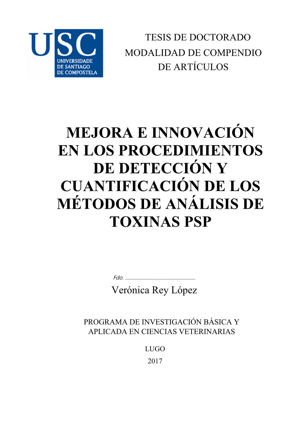 Mejora E Innovación En Los Procedimientos De Detección Y Cuantificación De Los Métodos De Análisis De Toxinas Psp