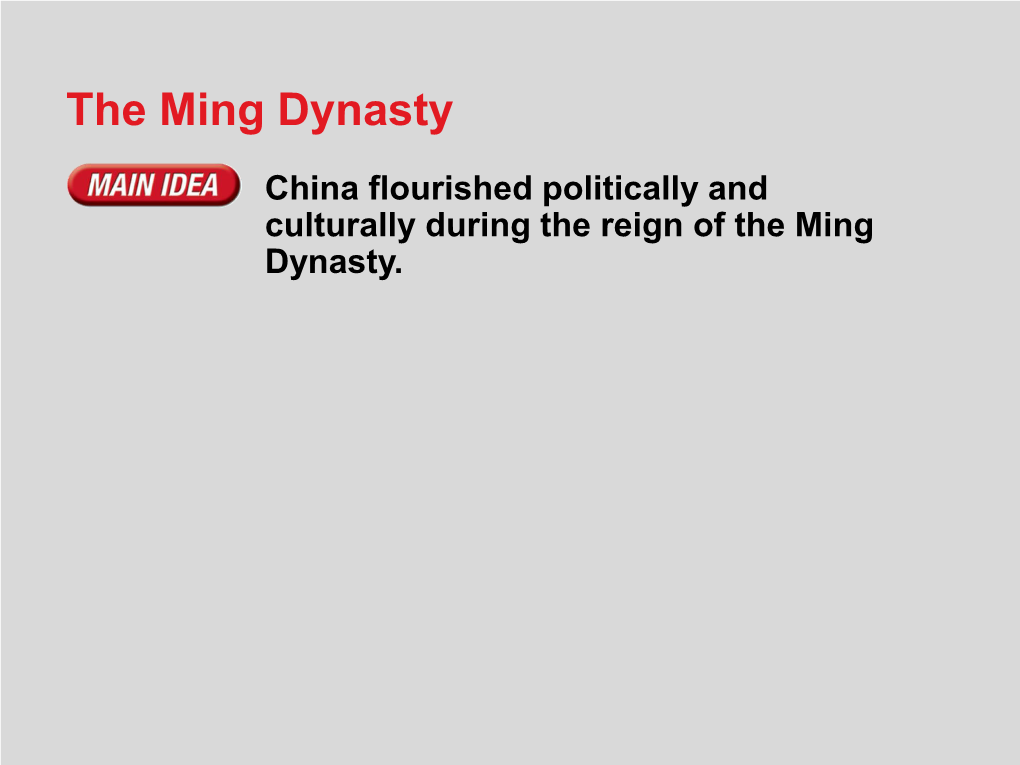 The Ming Dynasty