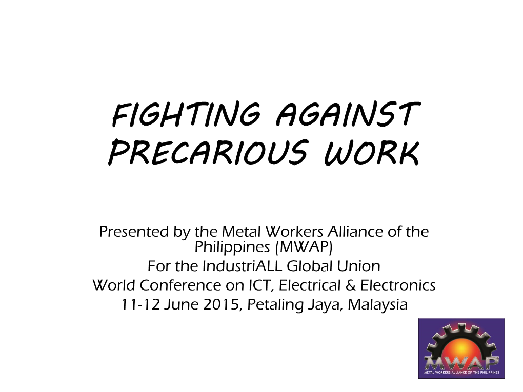 Fighting Against Precarious Work