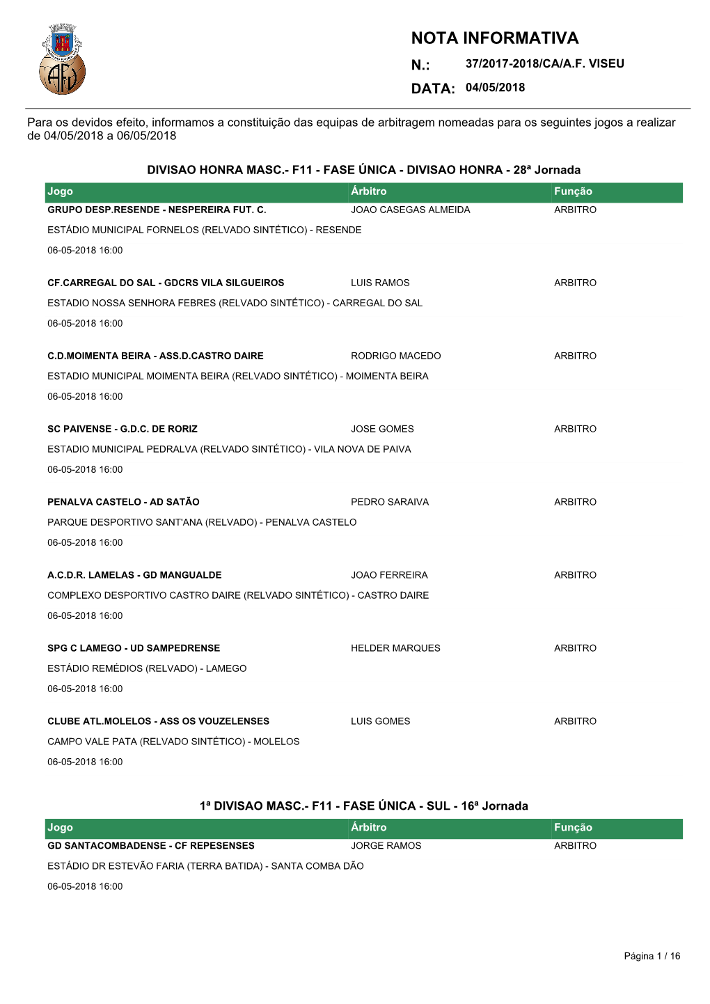 Nota Informativa N.: 37/2017-2018/Ca/A.F