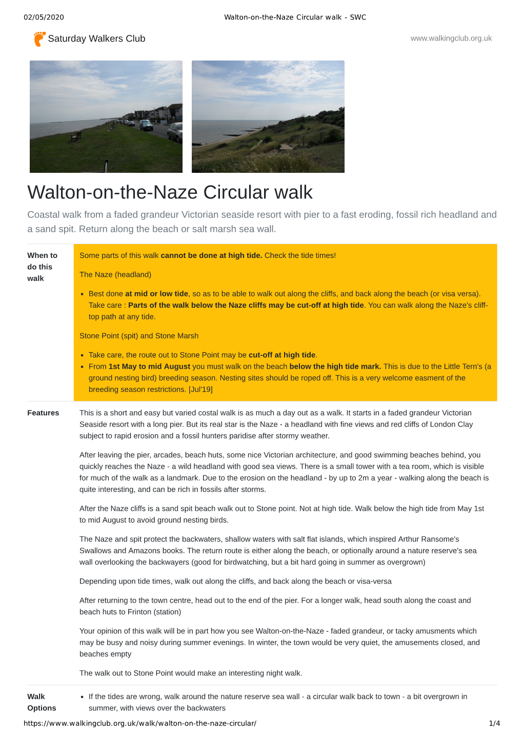 Walton-On-The-Naze Circular Walk - SWC