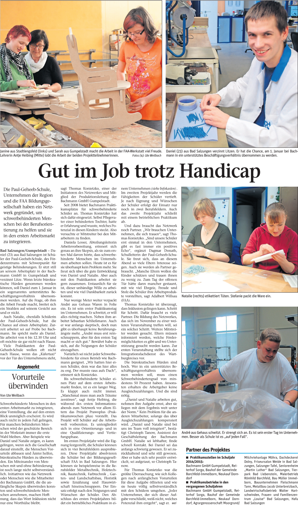 Gut Im Job Trotz Handicap