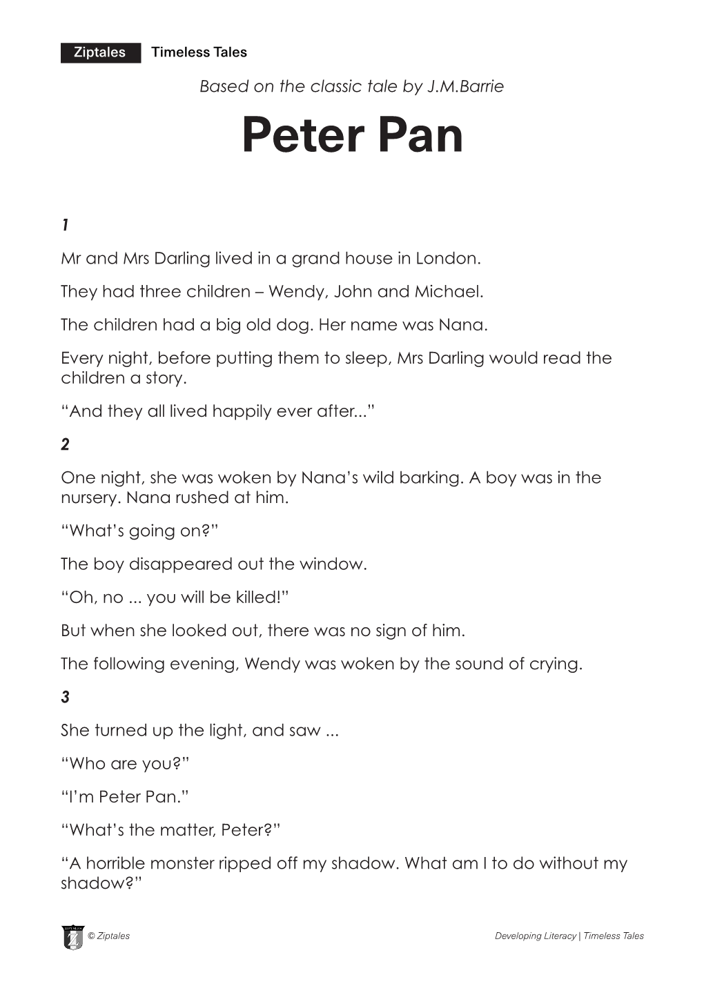 Peter Pan Script