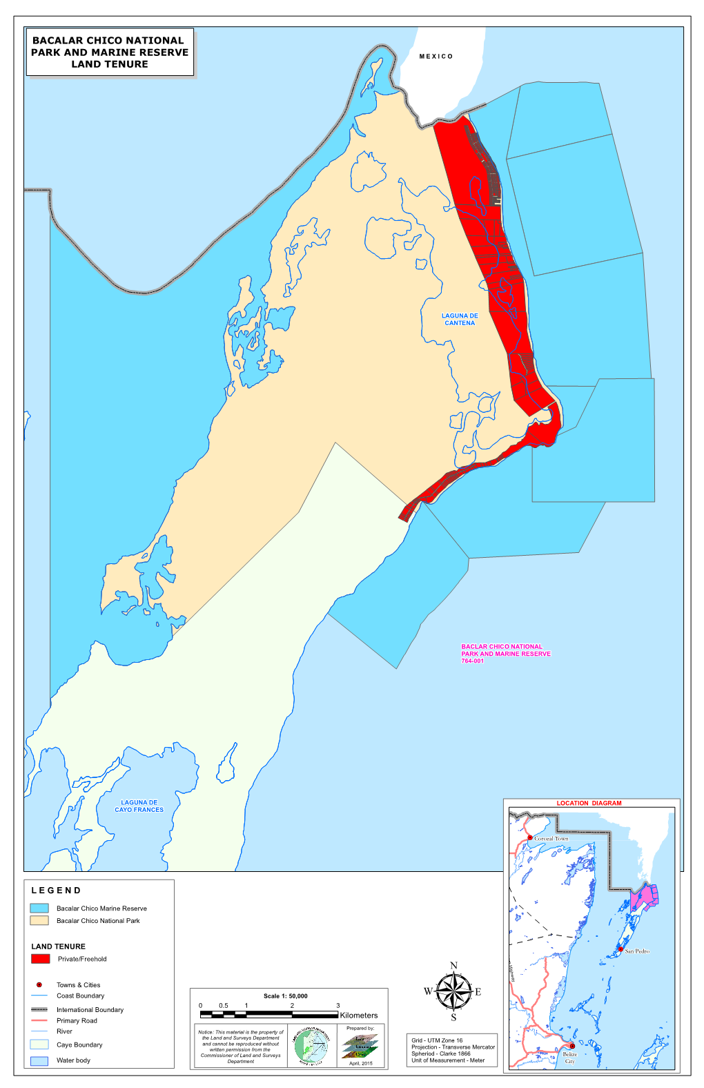 Bacalar Chico National Park and Marine Reserve Land Tenure