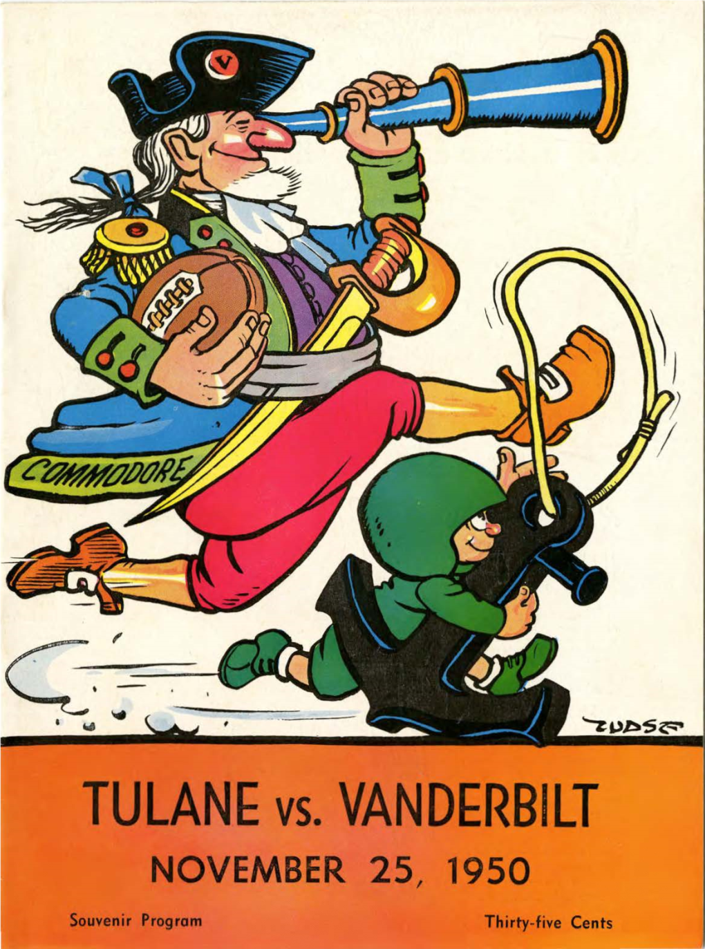 TULANE Vs. VANDERBILT NOVEMBER 25, 1950