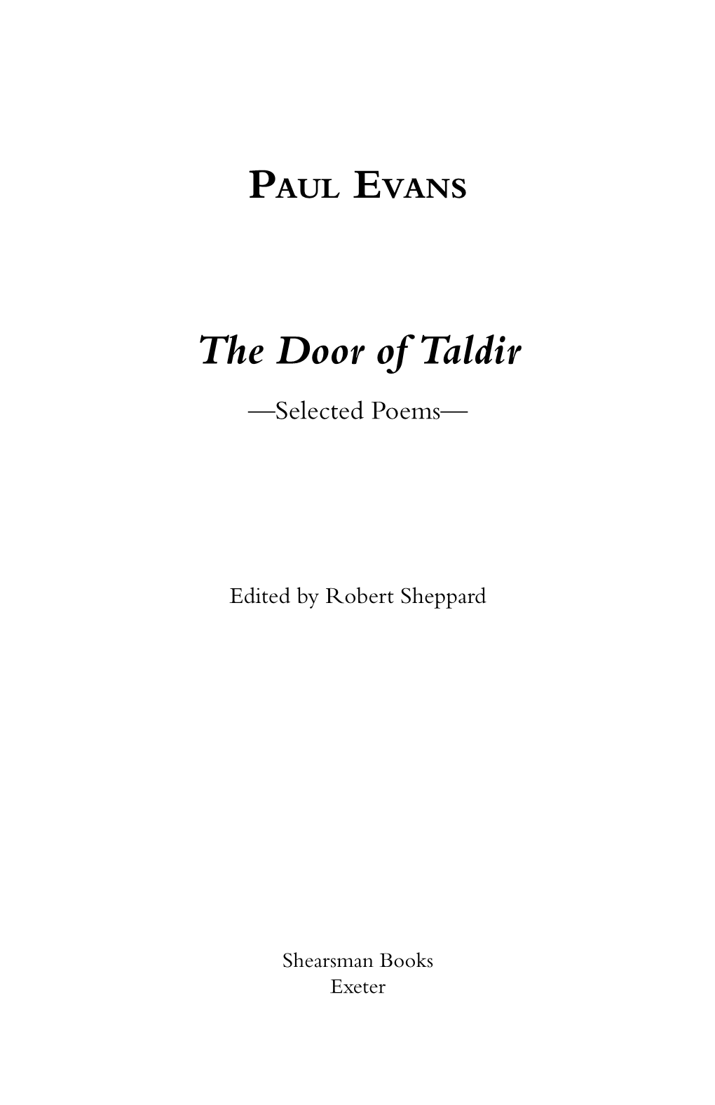 PAUL EVANS the Door of Taldir